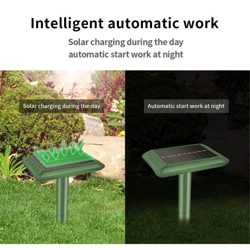 Güneş Enerjili Fare Kovucu 360° İnverter Mekanik Dalga Yılan Kovucu Çiftlik Bahçe Toprak Fişi Fare Kovucu