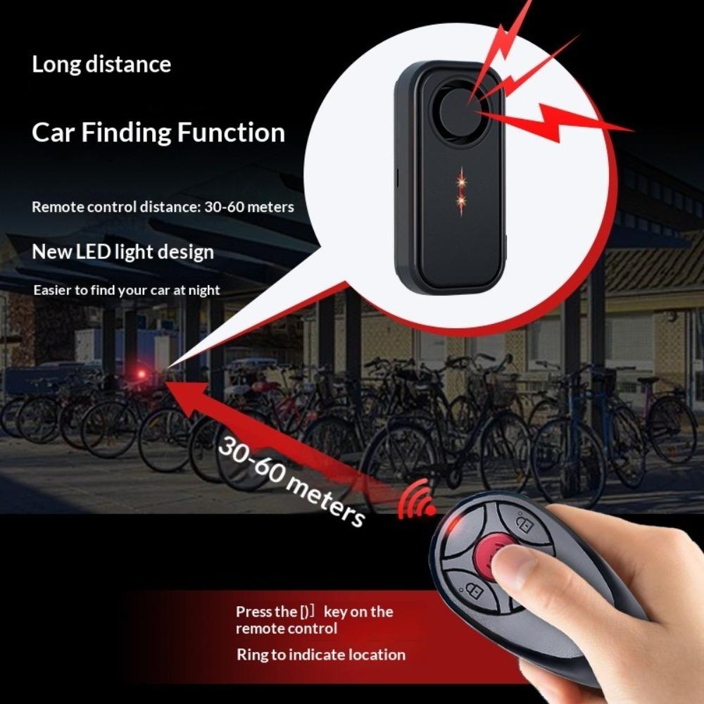 Car Bicycle Vibration Anti-theft Alarm, Outdoor Waterproof Remote Control Mountain Bike Large Volume Alarm