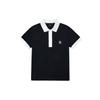 MLB New York Yankees SS22 Summer Breathable High-Quality Letter Print Short Sleeve Polo Shirt Women tops Black 3FPQ03023-50BKS