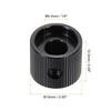 uxcell Aluminum Potentiometer Inner Diameter x Outer Diameter x Universal Volume and Tone Control Knobs for Guitar and Black 4-Piece Knobs, 1/4"