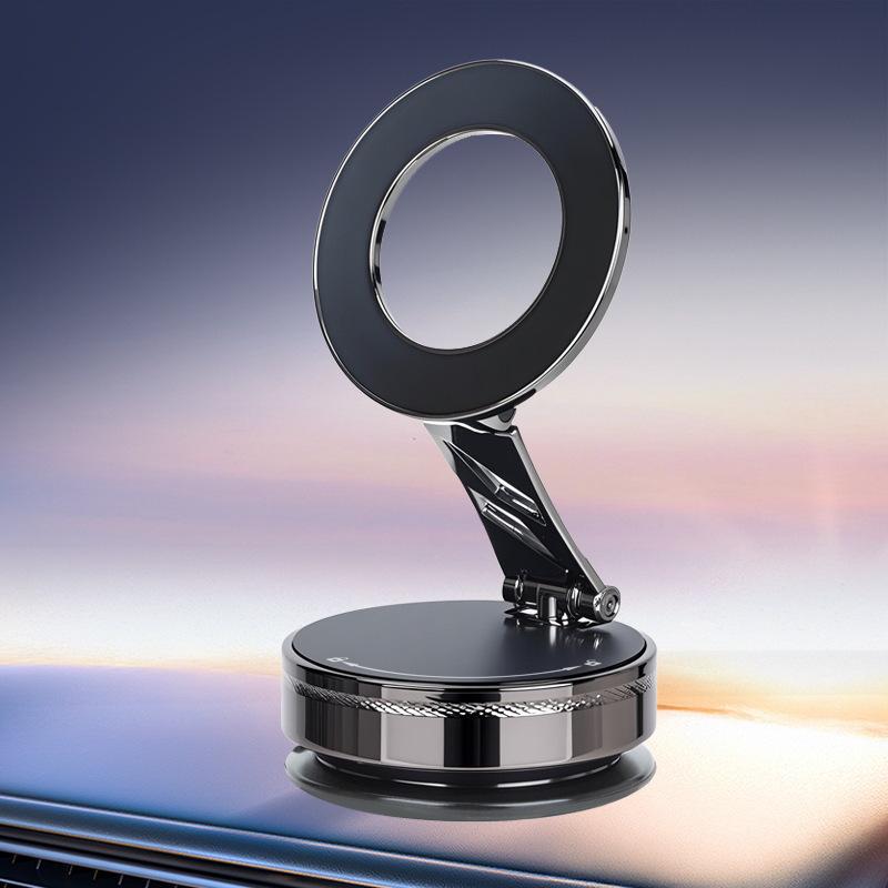 Zinc Alloy Folding Magnetic Car Phone Holder with Vacuum Suction
