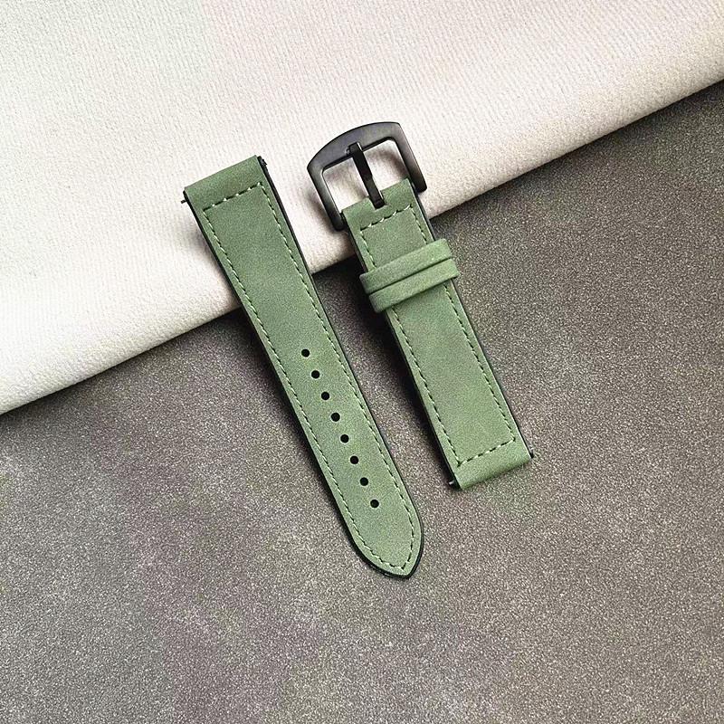 

Силиконовый кожаный ремешок с узором Crazy Horse для часов Huawei, Samsung и Apple Watch 22mm with Quick Release