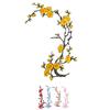 Applique - Plum Blossom Flower Branch Embroidery Patch Motif Iron Sew On Fabric