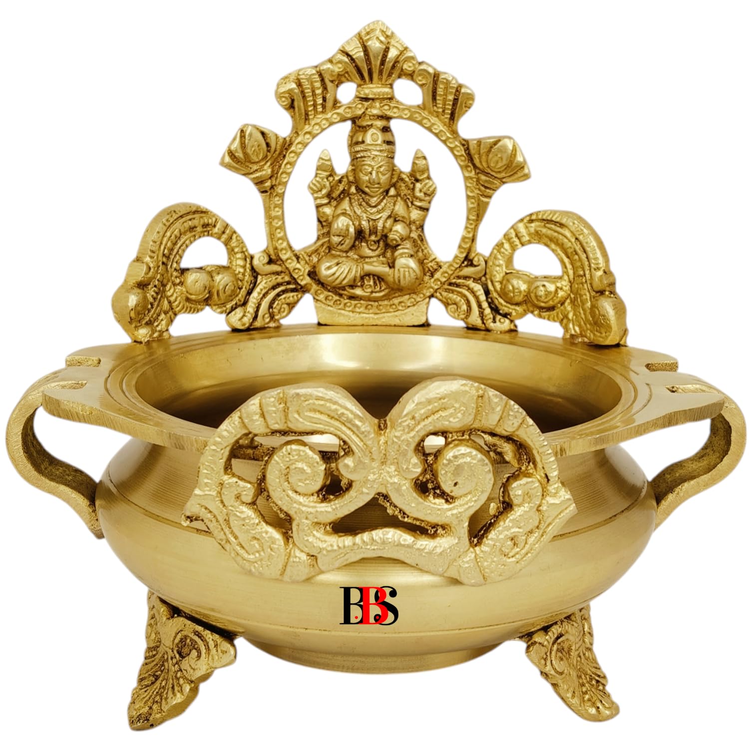 Urli Bowl Laxmi Brass Idol, Urli Bowl Flower Decor, Home Living Decoration