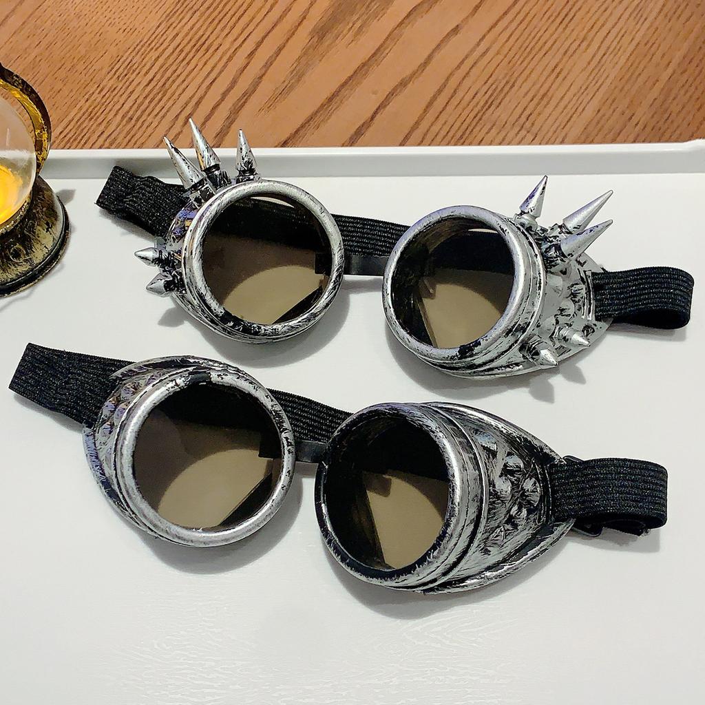 New Halloween Costume Retro Punk Steam Glasses Party Holiday Colsplay Decoration Props Women‘s Glasses Men‘s Glasses