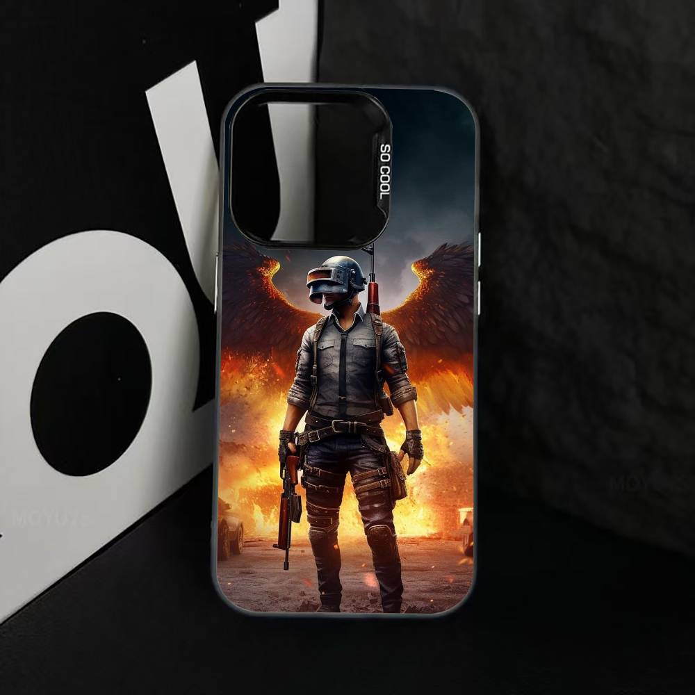 

P-U-B-G Phone Case For iPhone 17,16,15,14,13,12,11 Plus,Pro Max,XS,Colorful Silver Phone case Funda Cover iPhone12PROMAX