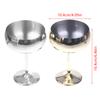 1 Stück Edelstahl-Goblet Cocktail 450ml Metall Hohes Champagnerglas Unzerbrechlich Rotweinbecher Flötenbecher Bar Martini-Becher