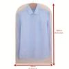 5 Pcs/Lot Bottom Opening Household Wardrobe Clothing Dust Cover Semi-transparent Hanging Style Coat Suit Dust Storage Bag
