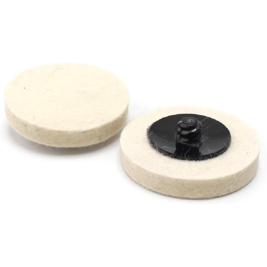 10pcs 50mm X 8mm Wool Medium Grit Ceramic Polishing Buffing Pads Wheels for Angle Grinder, Die Grinder