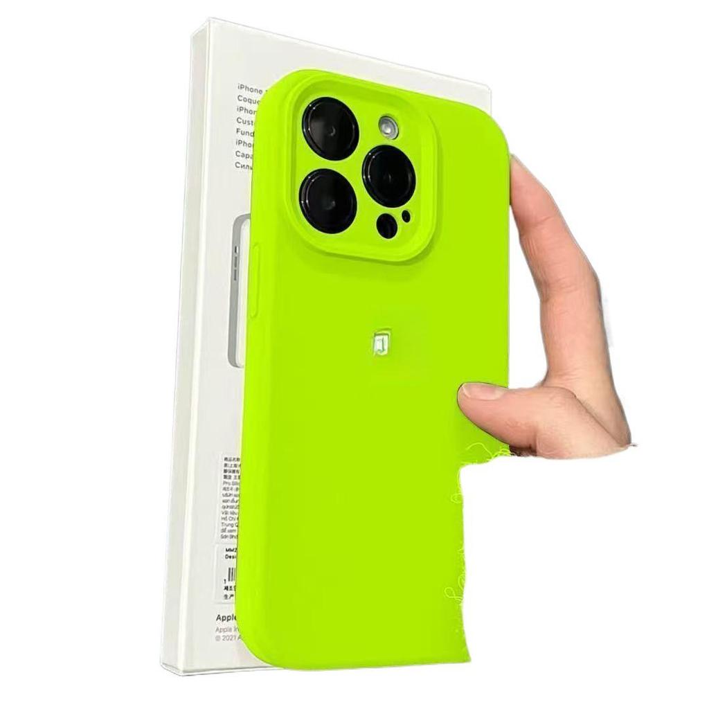 Einfarbiges weiches Silikoncase, stoßfest für iPhone 12/13/14/15 & 16 Pro Max - Unisex