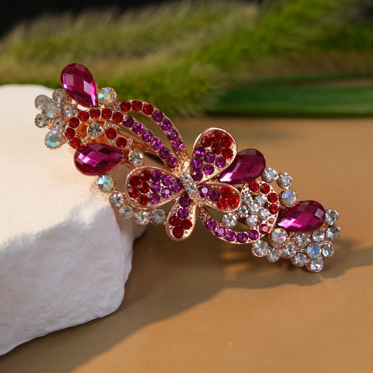 

Korean Style Colorful Rhinestone Versatile Hair Clip - Light Luxury Ponytail & Updo Headwear Jewelry
