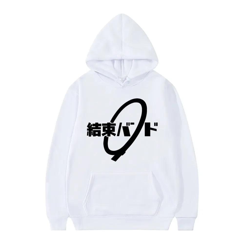 Anime Cos BOCCHI the ROCK! Kessoku Band Logo Hoodie Oversized Long Sleeve Couples Hoodie Goto Hitori Ijichi Nijika Cospaly moto