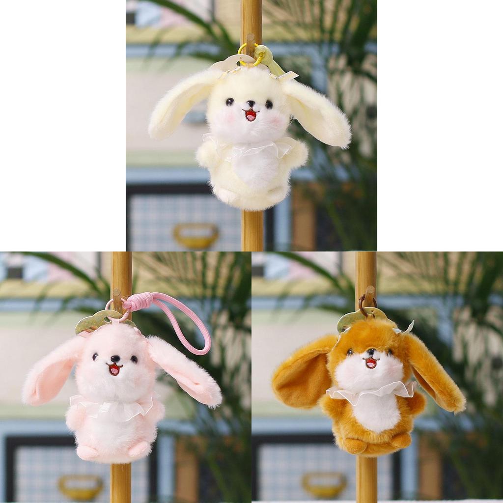Plush Bunny Keychain Toy With Cute Ears For Wedding Gifts And Bag Decor