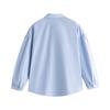 INMAN Women's Pure Cotton Puff Sleeve Lapel Shirt