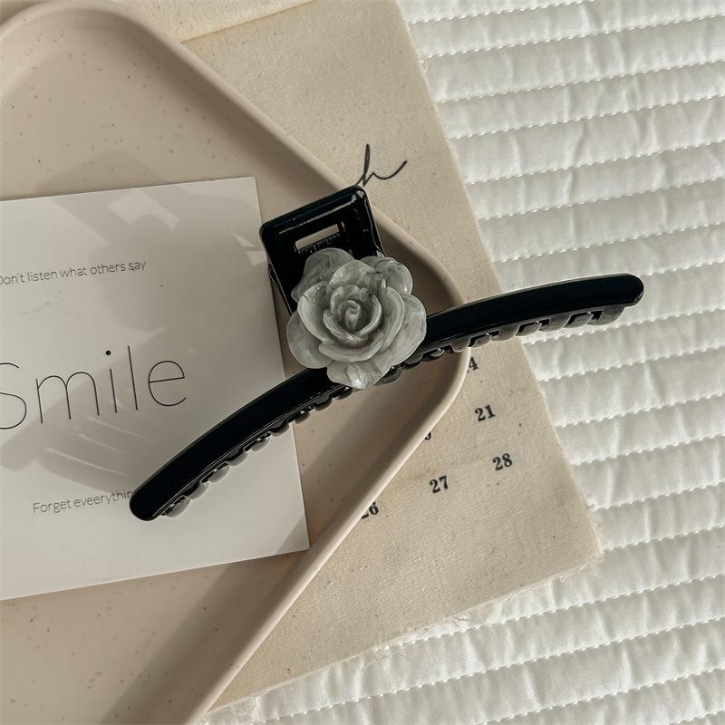 

Большая заколка для волос «Камелия» — элегантная высококачественная заколка «Акула» для женщин