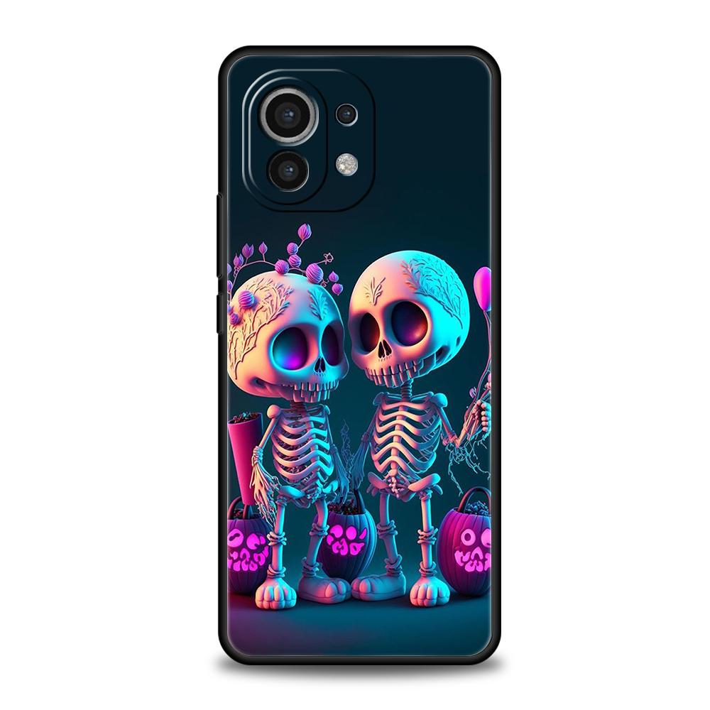 Love Skeleton Skull Phone Case Cover for Xiaomi Mi 15 14 13 12 11 Ultra 14T 13T 12T 11T 10T Pro Lite 5G Shockproof Silicone Capa