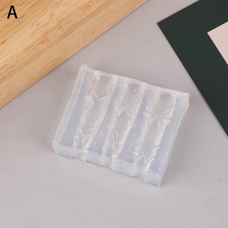 1Pc 3D Butterfly Diy Design Silicone Decorated Nail Art Templates Nails Mold Nail Manicure Art Mould Tools Decorations