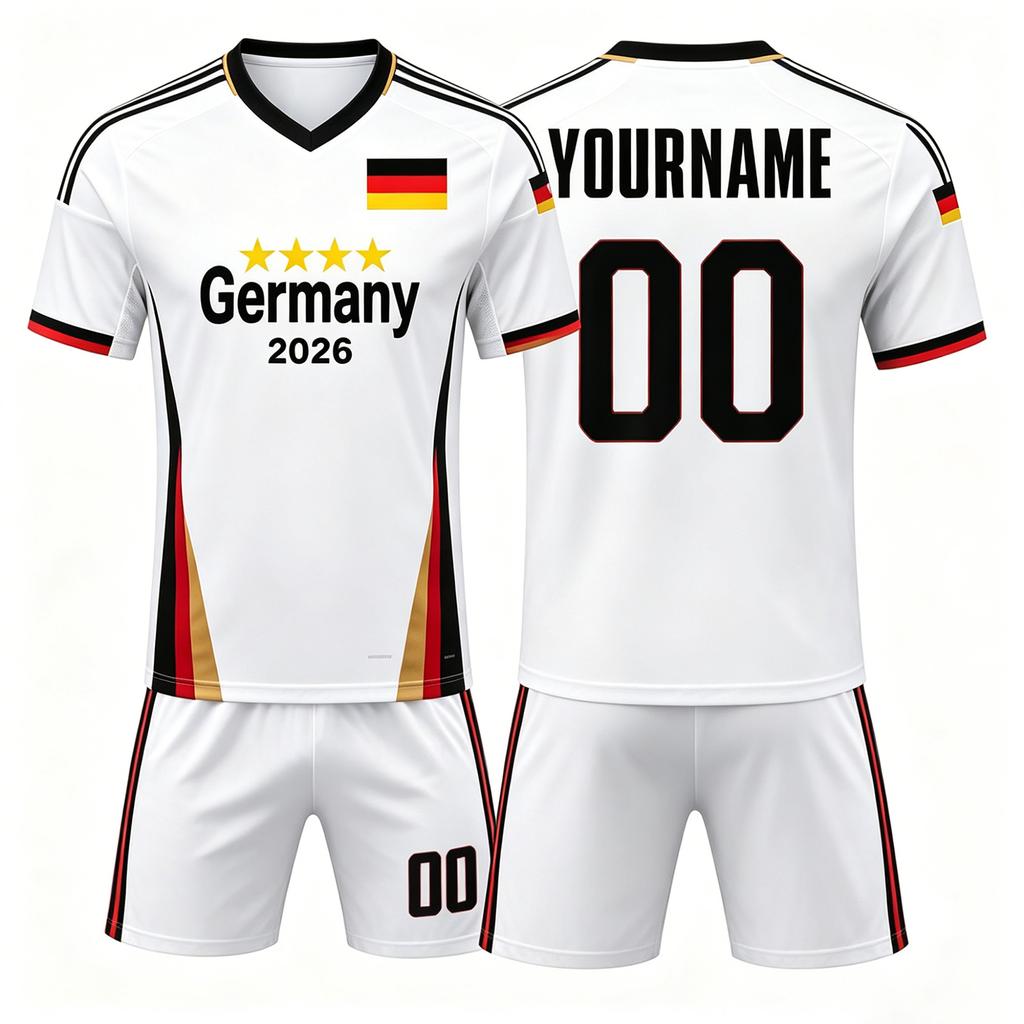 Customizable Two Piece Soccer Jersey Set Lightweight Breathable Fabric Athletic Fit Sportswear for Training and Matches