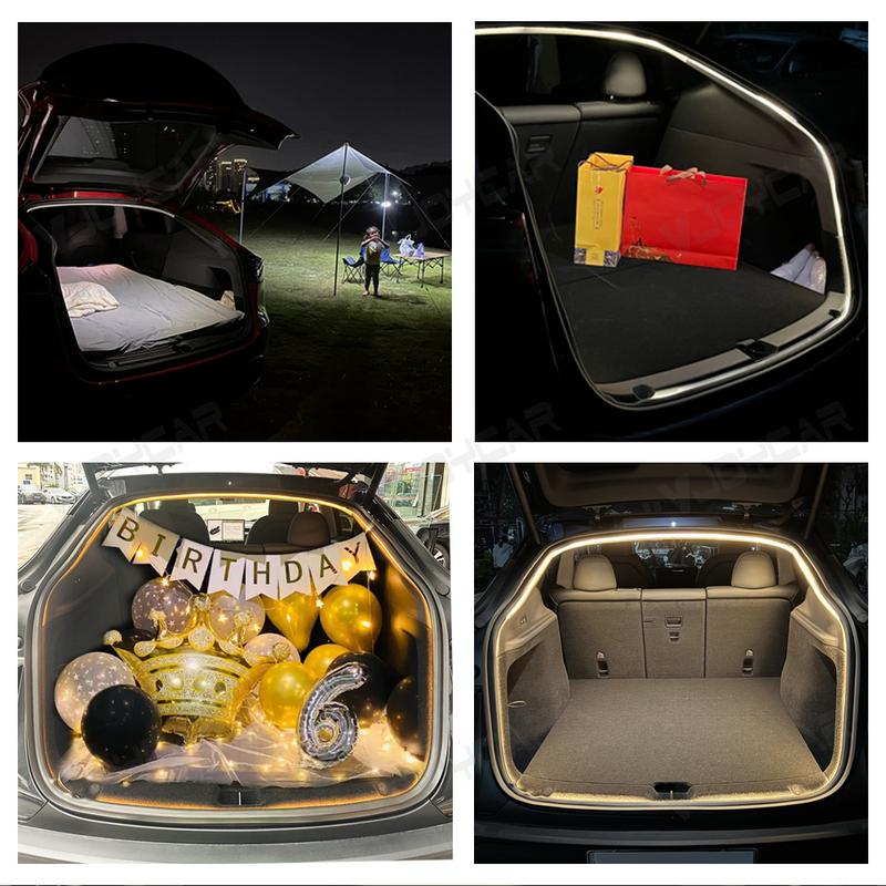 VJOYCAR New Model Y Juniper YL New 3 Highland Rear Front Rear Trunk Waterproof LED Strip Atmosphere Brighten Light Plug & Play