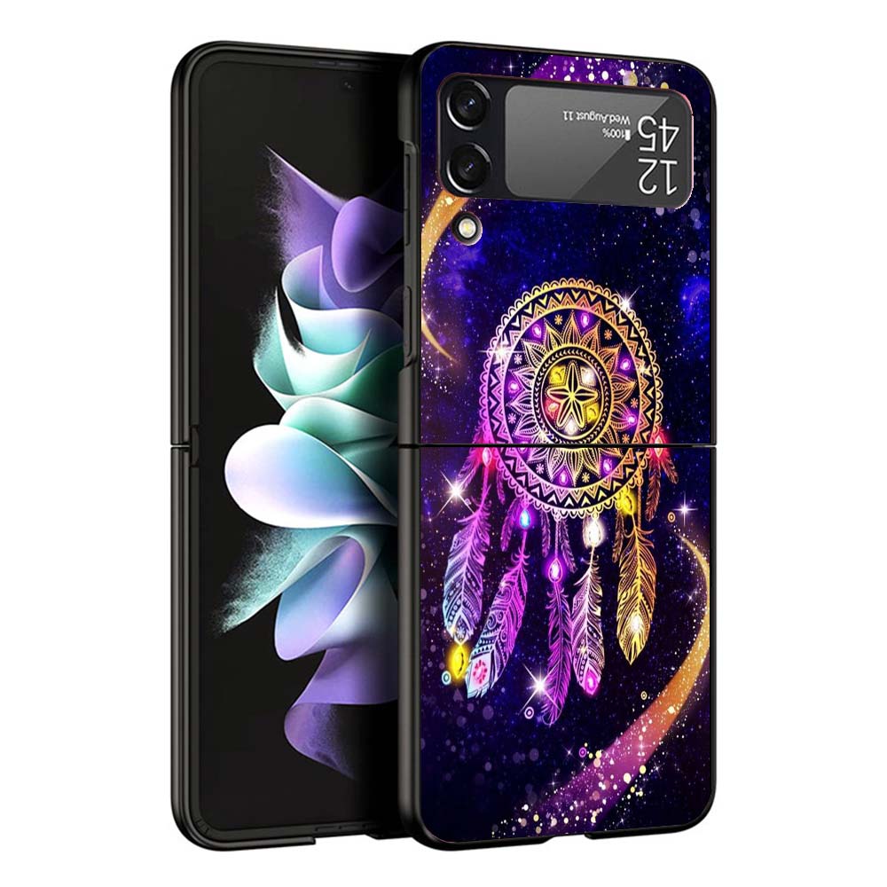 Retro Feather Dreamcatcher Phone Case For Samsung Galaxy Z Flip7 Flip6 5G Flip5 Flip4 Flip3 ZFlip 7 6 3 4 5 Shockproof Back Cove