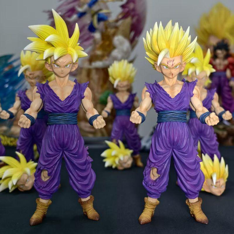 24cm Dragon Ball Anime Figure Two Head Son Gohan Action Figurine Super Saiyan 2 Cell Game Children Toy Decoartion Son Goku Gift