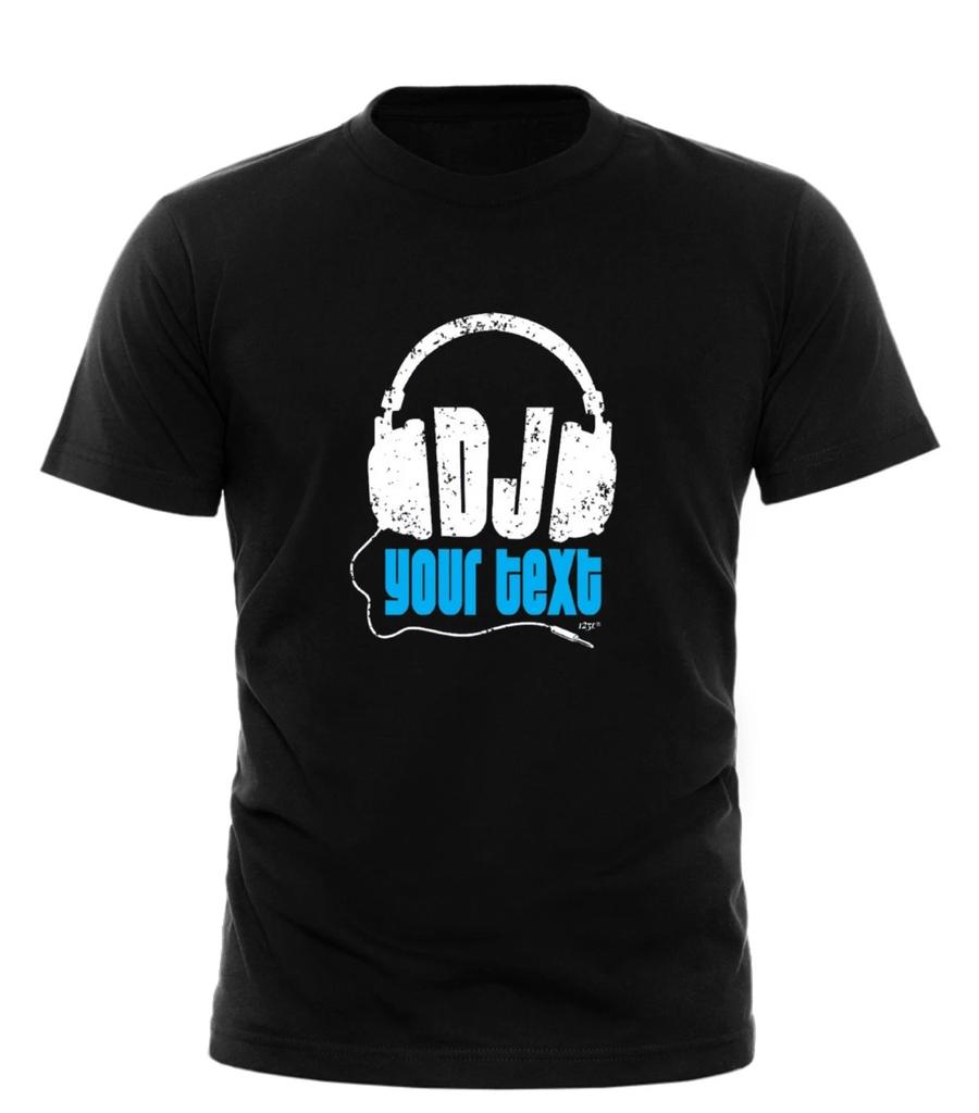 DJ Dein Text Personalisiert - Herren Lustiges Neuheit Top Geschenk T-Shirt Alle Größen Unisex