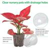 10pcs Thickened Plastic Planter Transparent Flower Plant Container Clear Nursery Pots  Home Decor
