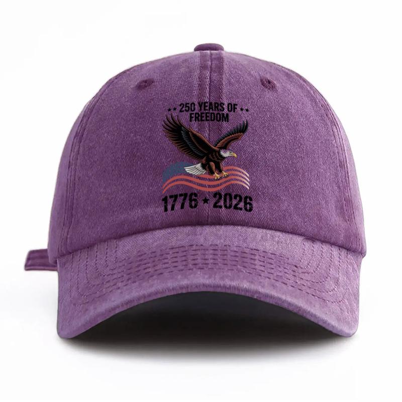 1pc Printing Baseball Cap for Women US 250th Anniversary Cap Adjustable Retro Washed Patriotic Cap 250th Anniversary Trucker Hat