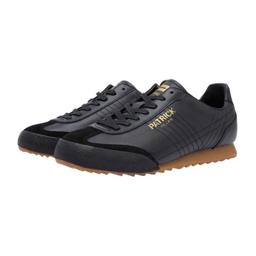 Patrick Mens Villan Leather Trainers cm nero
