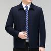 Men's Autumn Plaid Wool Jacket - Middle-Aged Dad's Business Casual Coat