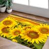 Sunflower Rug Velvet Flannel Printed Floor Mat Nature Design Decorative Carpet Entryway Home Decor