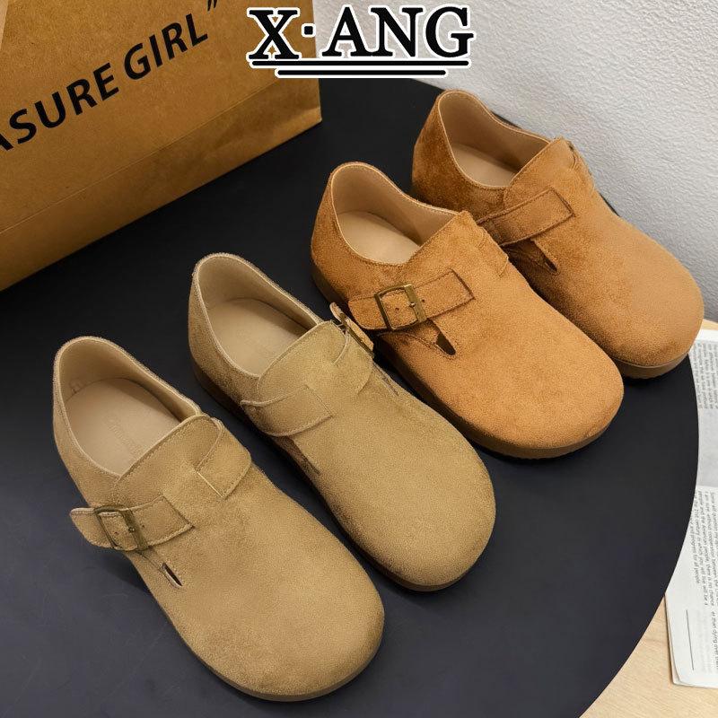 Damen-Halbschuhe aus Rindsleder mit weichen Sohlen sind nicht ermüdend, einzelne Schuhe, Herbst neu zum Hineinschlüpfen