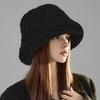 Women's Winter Faux Shearling Bucket Hat, Thickened Windproof Fluffy Fisherman Cap, Warm Cozy Outdoor Hat for Fall Winter