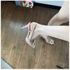 Ins Style Pure Desire Rear Empty High-heeled Sandals Women's New French Retro Temperament Pointed Side Empty Single Shoes