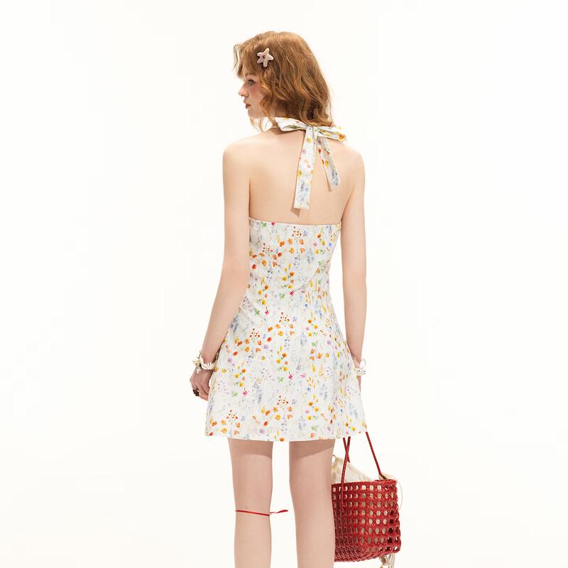 unifree 2026 Summer Floral Print Slim-Fit Dress