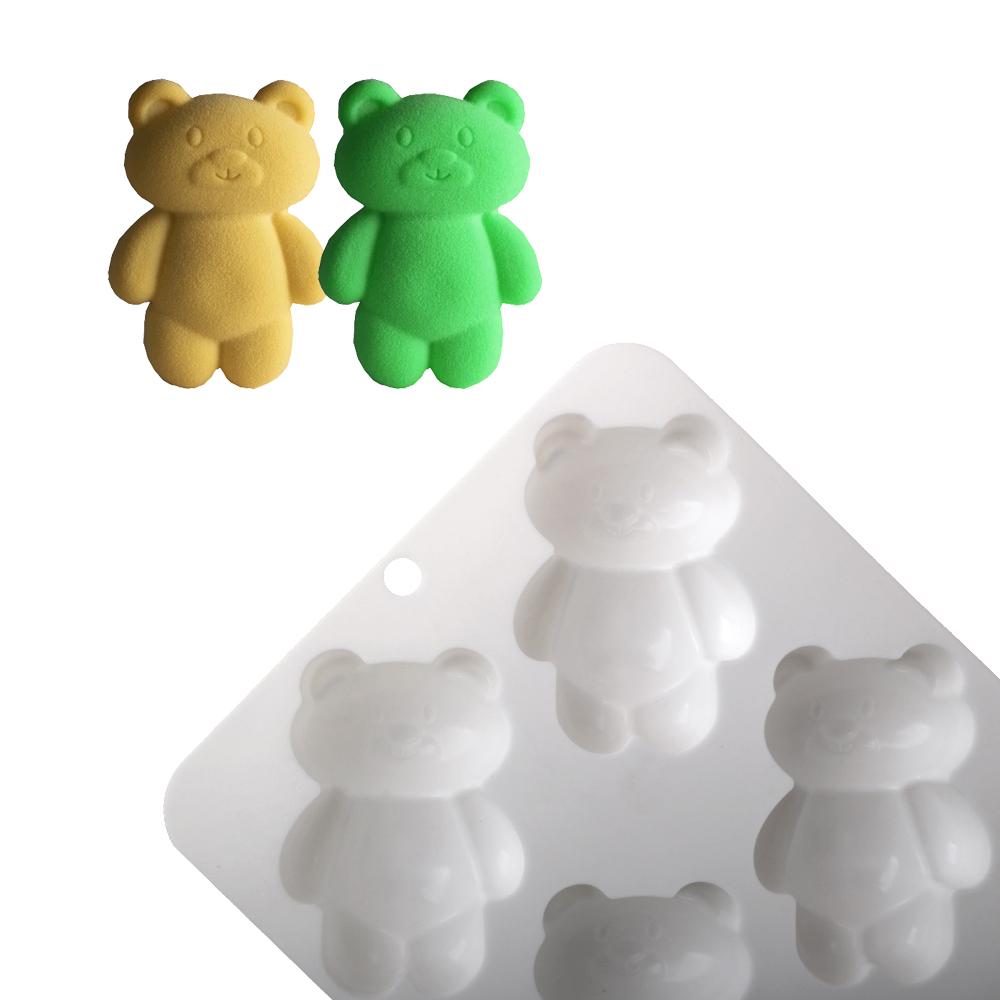6 Cells Little Bear Biscuit Mold Silicone Cake Molds Chocolate Moulds Candy Baking Tools Homemade Soap Mold Kitchen Bakeware