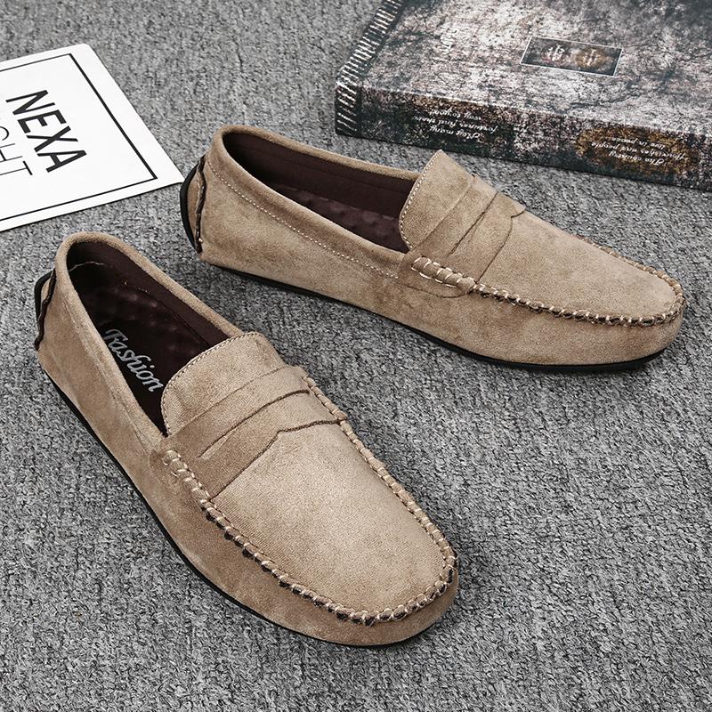 Fashion Winter Men Loafers Soft Suede Plush Warm Mens Casual Shoes Moccasins Slip On Flats Man Business Shoes Fashion Male Driving Shoes