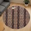 1pc Snake Print Round Chair Mat Area Rug - Non-Slip, Floor Mat for Office, Bedroom, and Indoor Decor -1002007