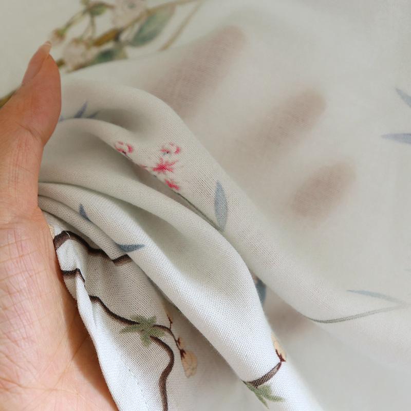 2026 Summer New Women's Sleeping Skirt Chinese Bamboo Fiber Short Sleeve Skirt Large Chinese Style Home Furnishing Skirt