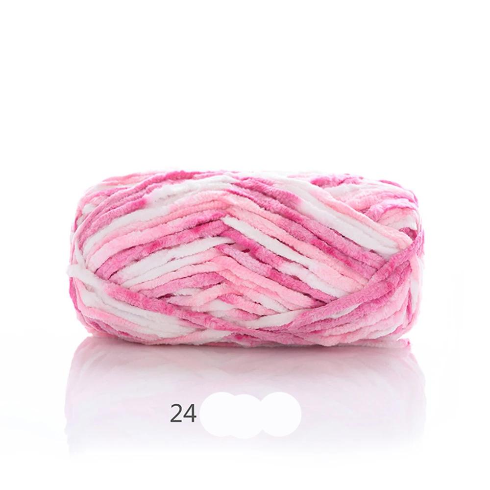 100g Chenille Colored Warm Plush Coarse Yarn Handmade Woven Yarn DIY Carpet Bag Doll Sweater Thread