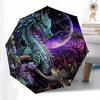 1pc Fantasy Dragon Moon Night Artwork Umbrella with Plastic Handle,Suitable for All Seasons Home Travel Outdoor UmbrellaB1851