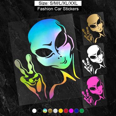 Car Stickers Vinyl Auto Window Bumper Body Decals Space Alien Star Astronaut Personality Auto Stickers Ufo Waterproof Decoration