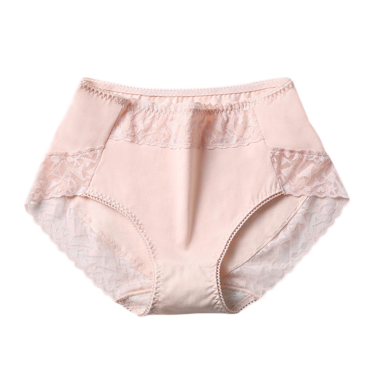 

Женское кружевное хлопковое нижнее белье с высокой талией - антибактериальное, дышащее, приподнимающее бедра, большого размера. XL 130-150