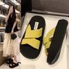 Beautiful Thick-soled Black Cool Slippers Women's Summer Wear New High-end Beach Flip-flops