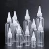 5/10/30/50/60/100/120ml Empty Dropper Bottle Transparent Plastic Refillable Nozzle Dropper with Cap Squeeze Bottle Refill Bottle