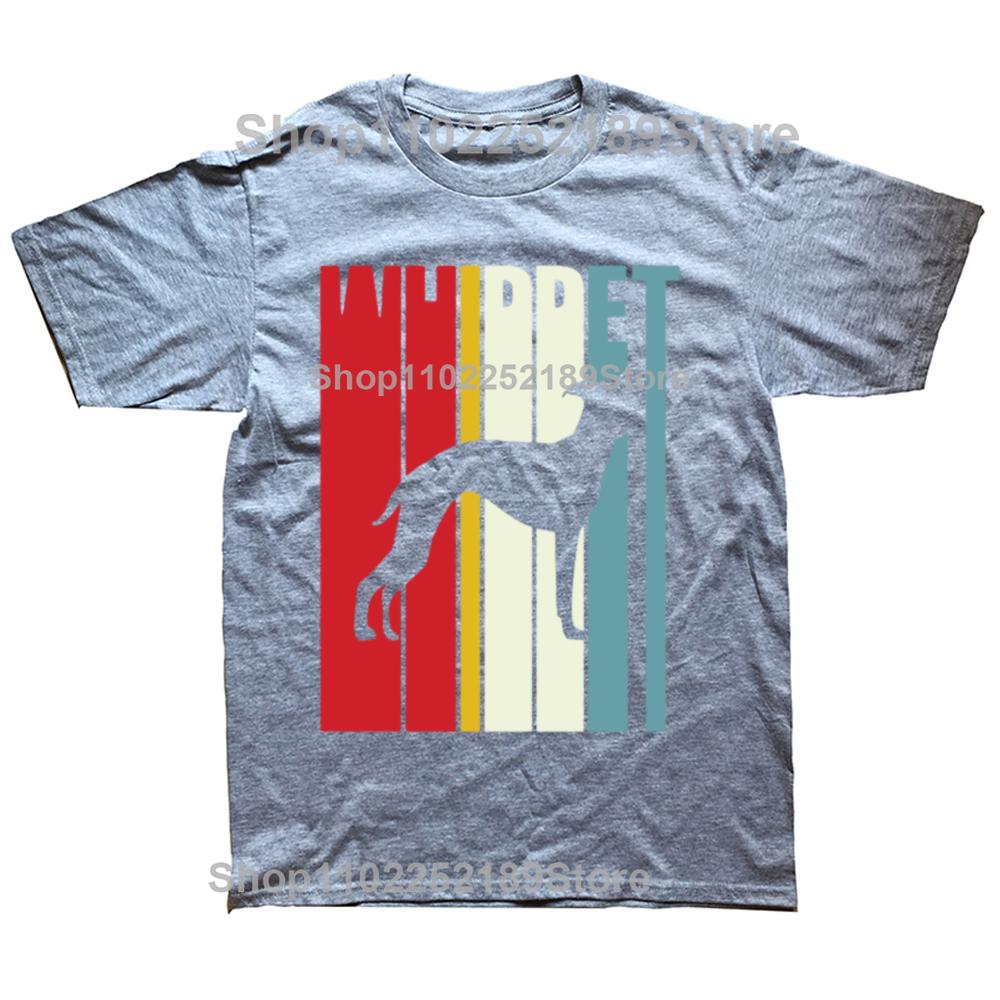 Roliga Whippet Hund Greyhound T-shirts Sommarstil Grafisk Bomull Streetwear Kortärmad Födelsedagspresenter T-shirt Herrkläder