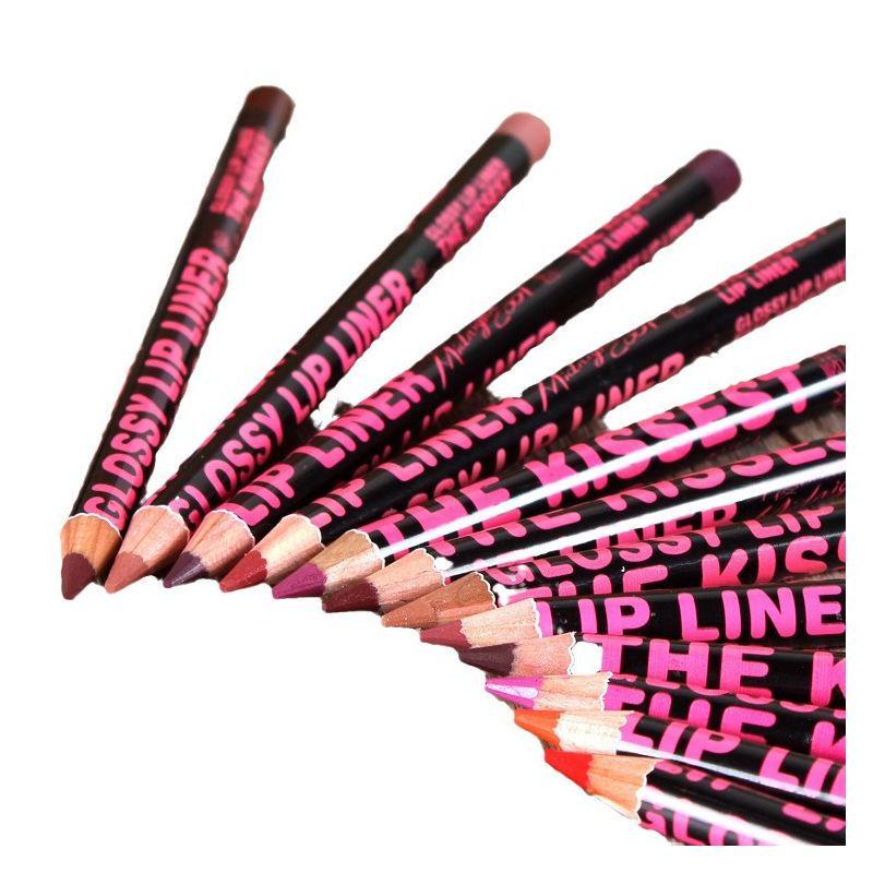 Midnight Black Waterproof Lip Liner - Long-lasting, Non-smudging, Nude Definition #1625