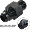 EVIL ENERGY 6AN Male to 1/4" NPSM Transmission Cooler Fitting Adapter Aluminum Black 2PCS, Fits TH350 TH400 4L60E 700R4 200-4R TR6060 AOD 4R100 4R70W