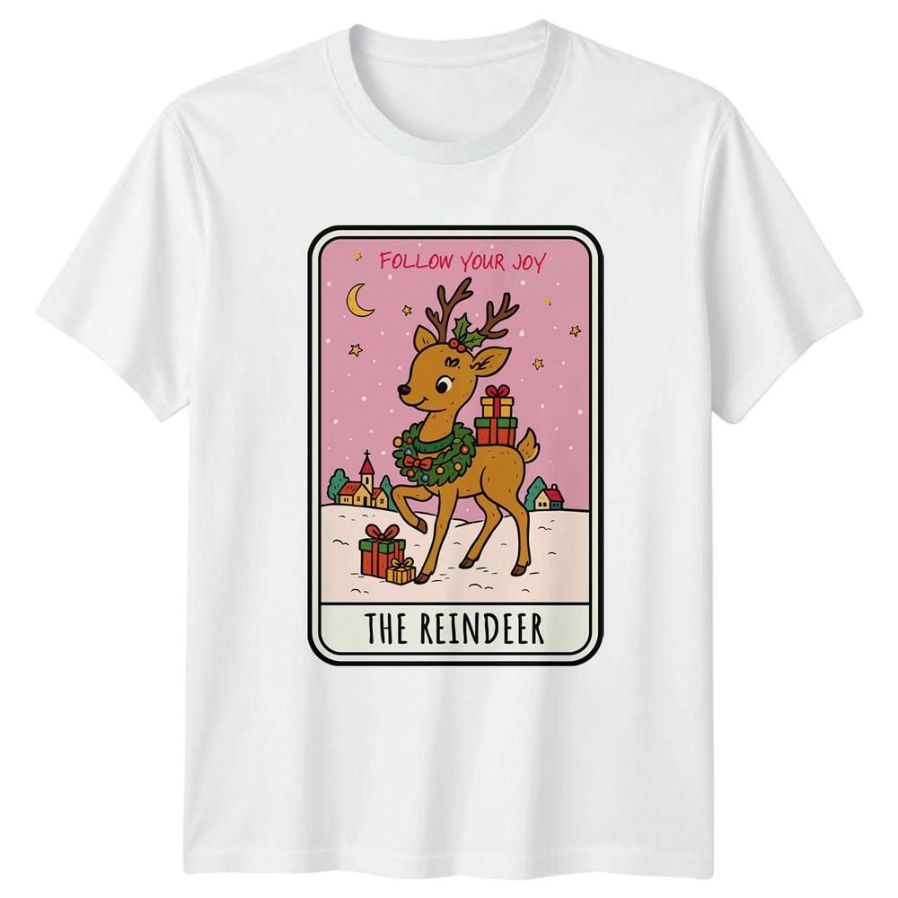 Follow Your Joy The Reindeer Christmas Holiday Unisex Unisex Unisex Graphic Tee S