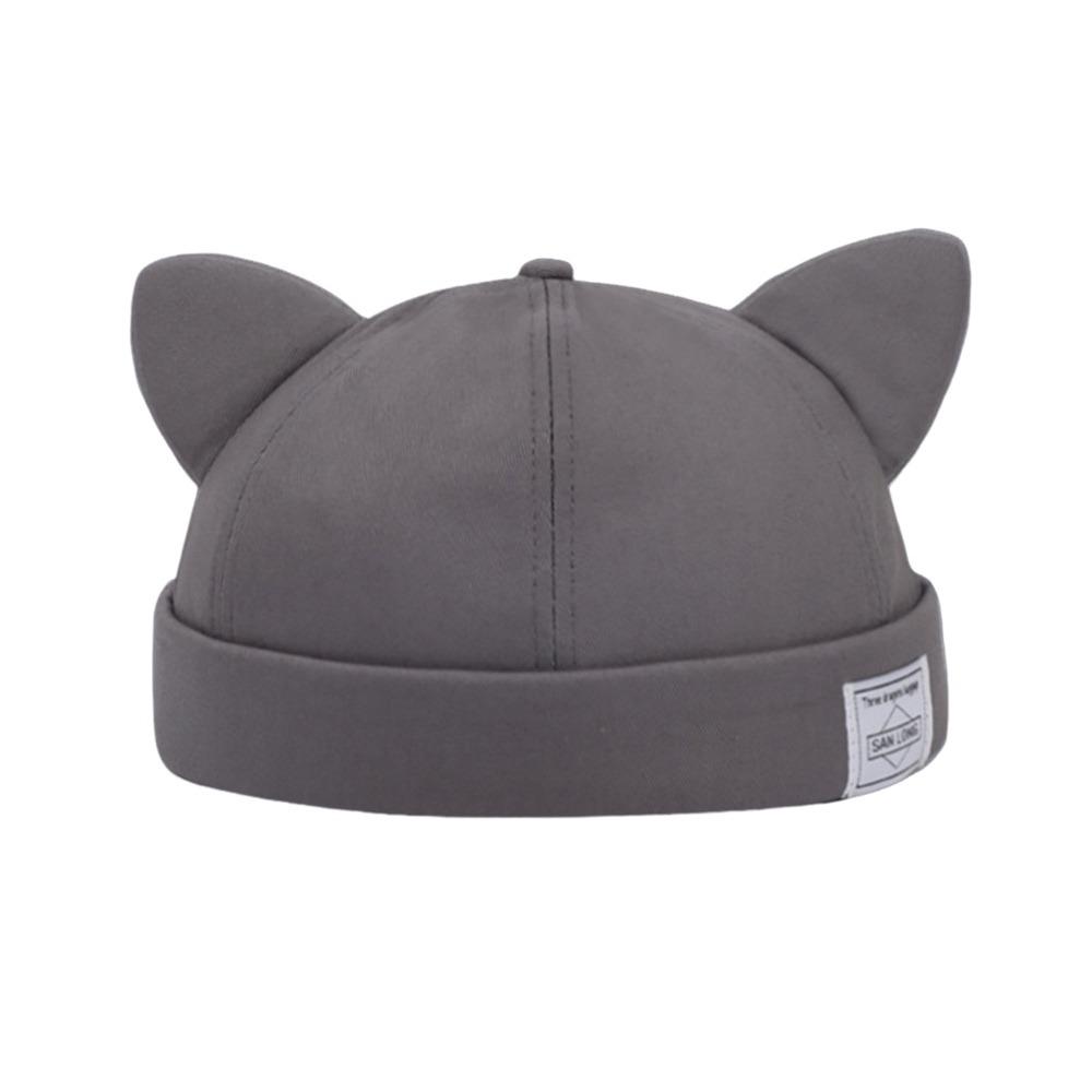 Adjustable Melon Skin Hat Cotton Docker Cap Casual Beanie Hat  Spring Summer